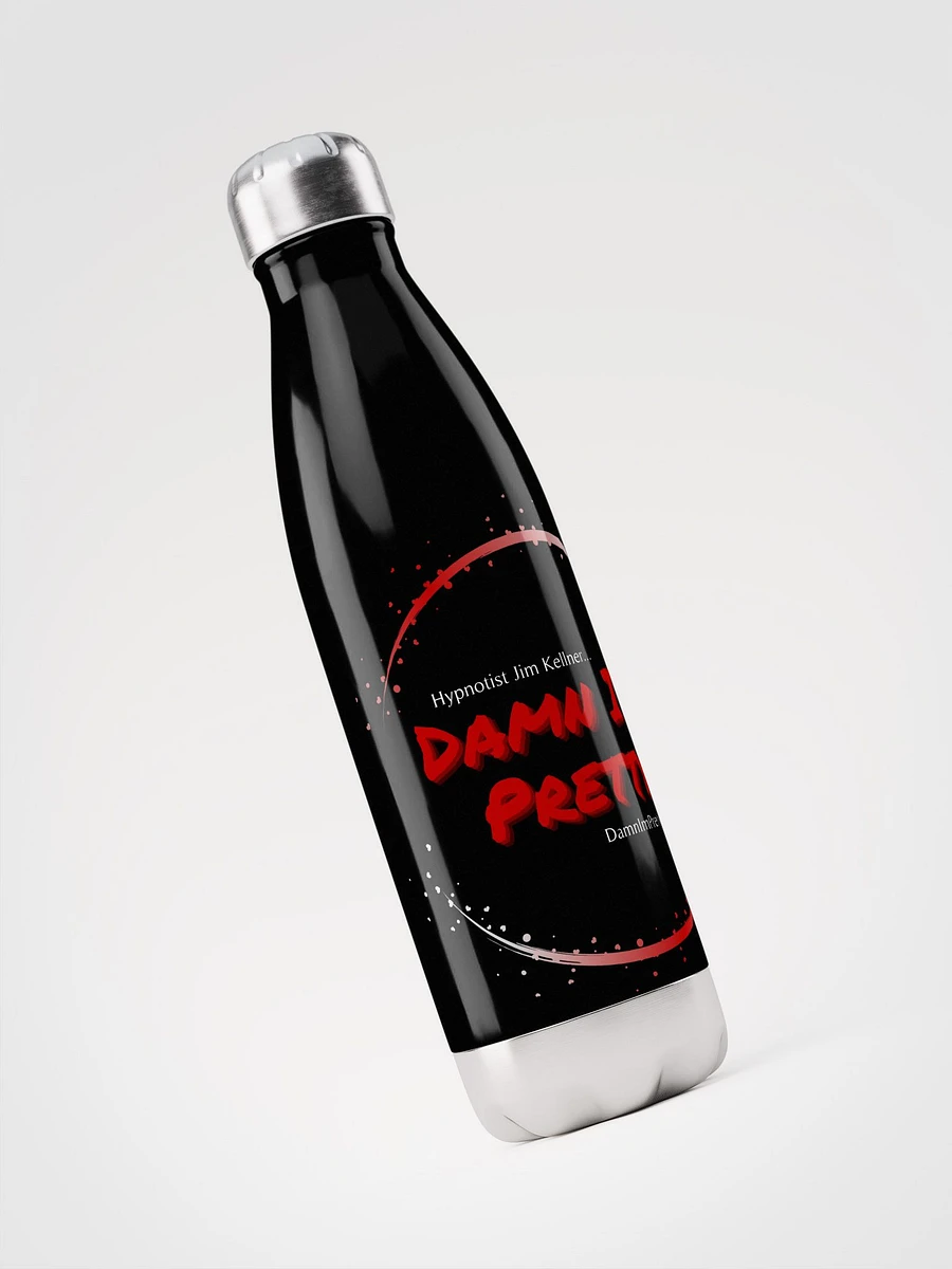 Damn I'm Pretty! Water Bottle - RED Lettering w/ Circle product image (3)
