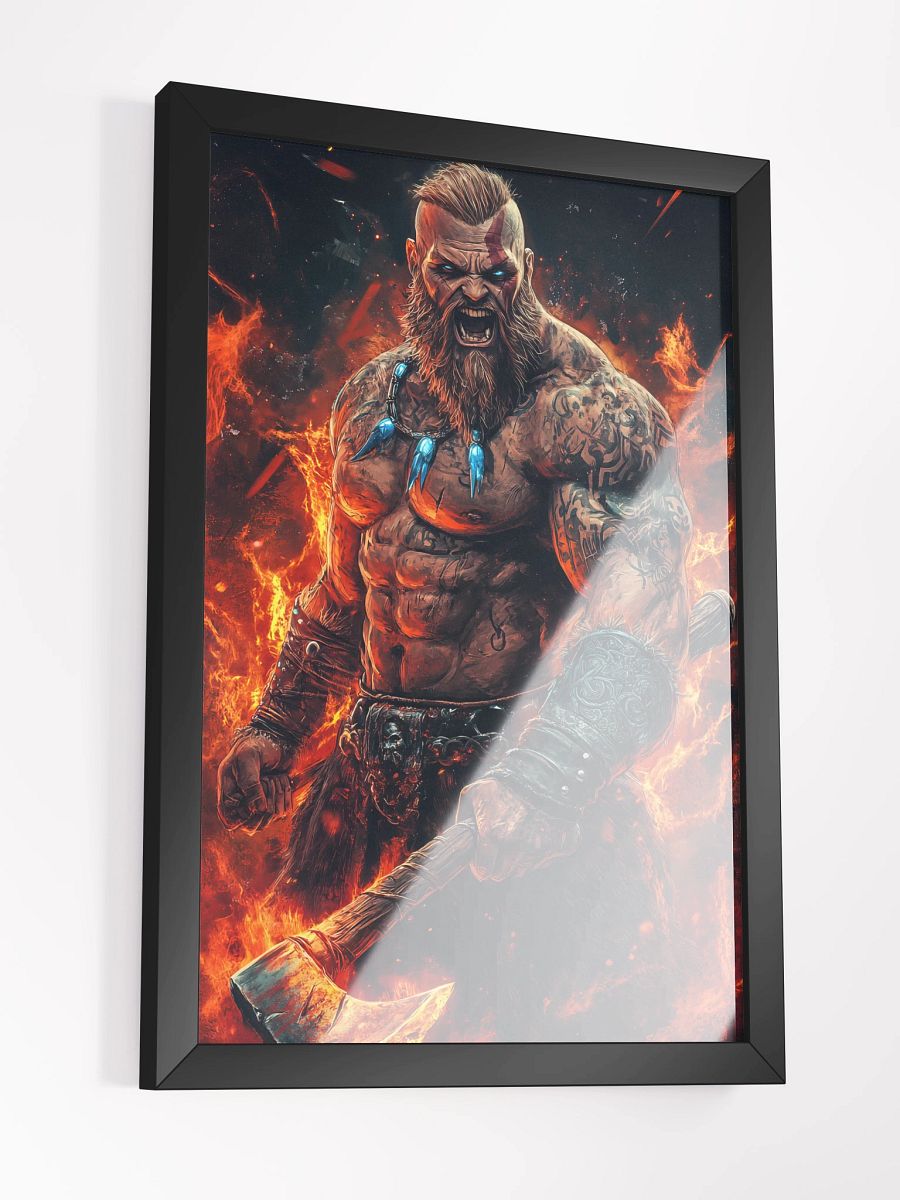 Berserker Viking Warrior Wood Framed Poster product image (3)