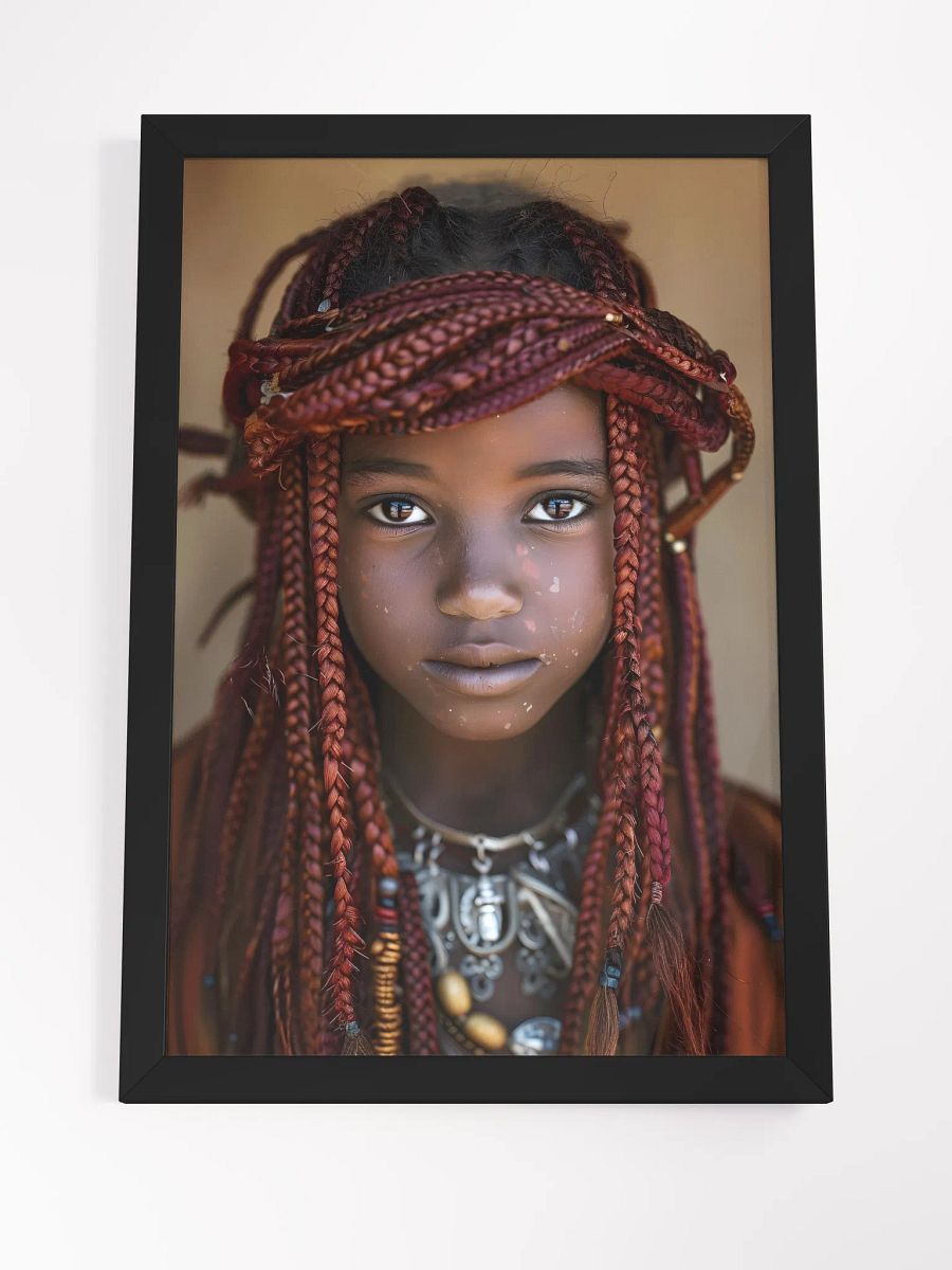 Portrait of girl with intricate braided hairstyle. product image (4)