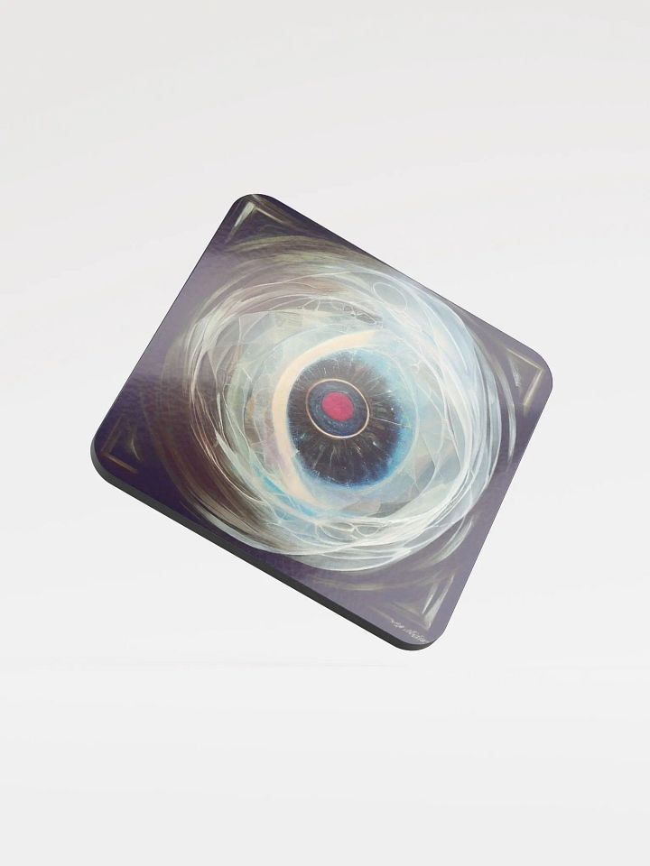Cosmic Eye Glossed Cork Coaster product image (1)