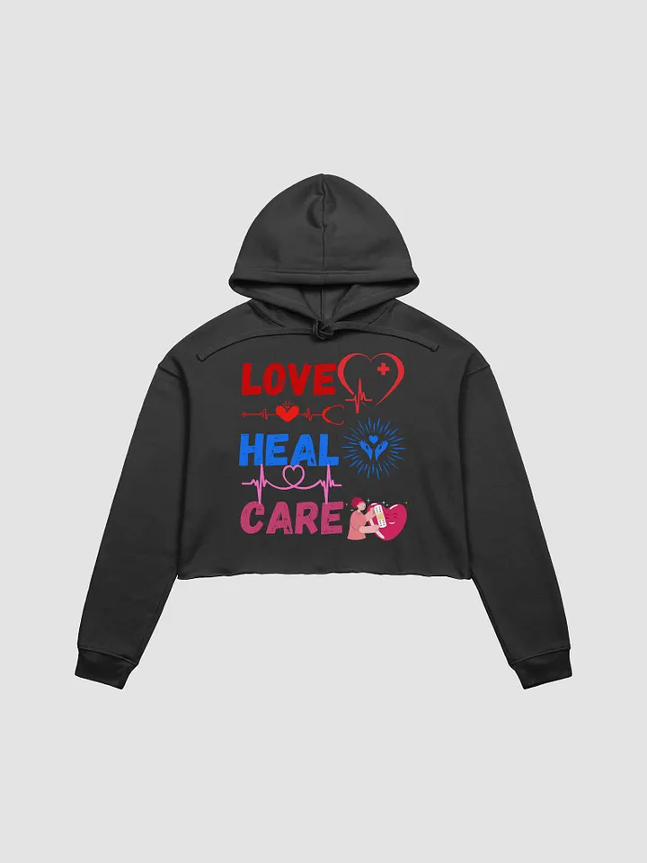 Love, Heal, Care: Medical Themed Cropped Hoodie product image (5)