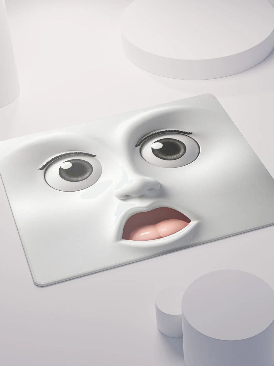 Surprised Expression Premium Mouse Pad: Add a Pop of Fun to Your Desk! product image (4)