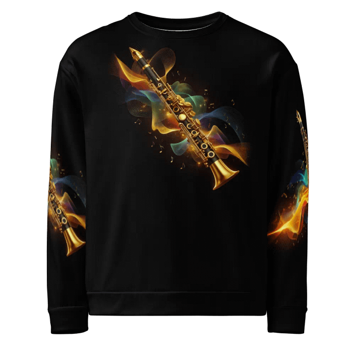 Golden Clarinet Musical Instrument - All-Over Unisex Sweatshirt #19 product image (1)