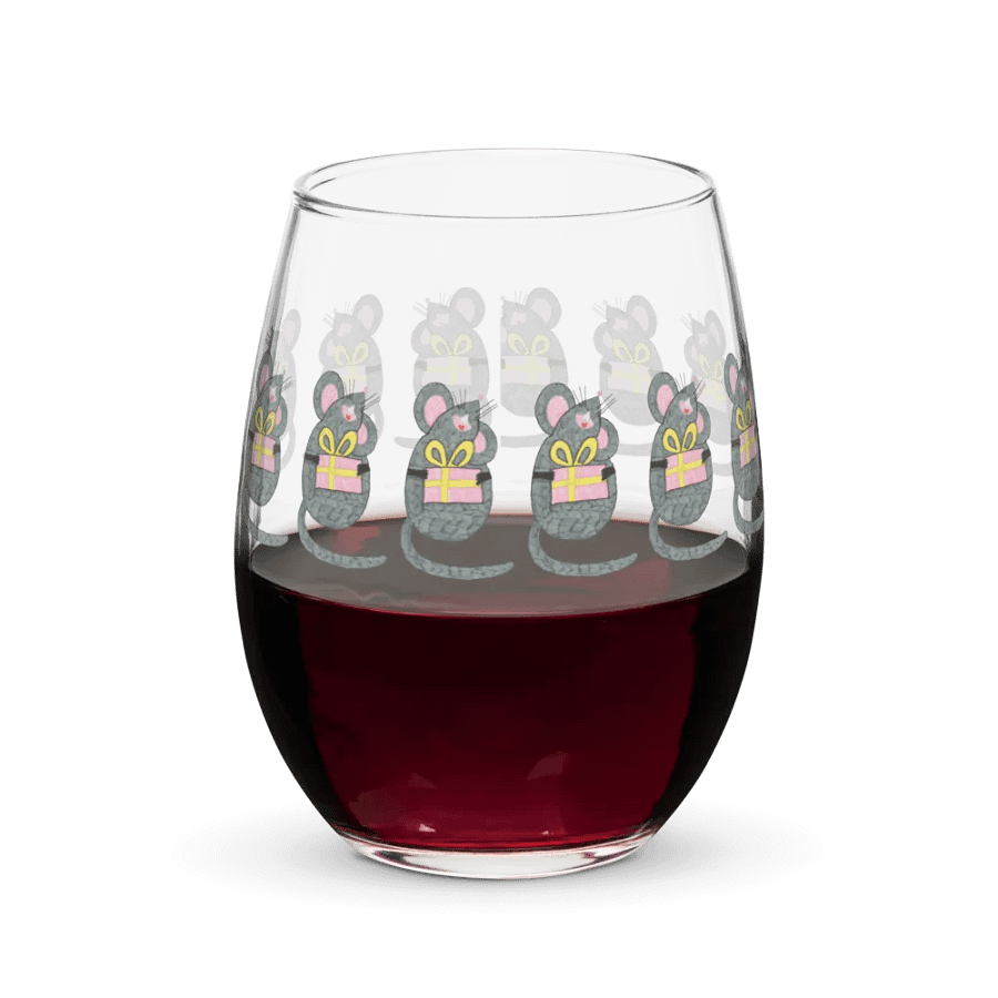 Present mouse Stemless Wine Glass product image (5)