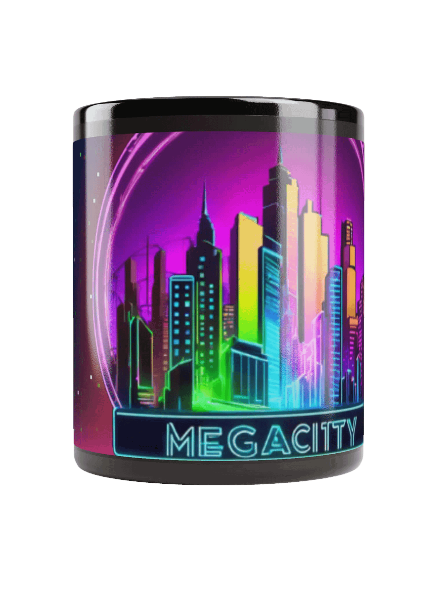 Neon Megacitygamer glitch Skyline Mug product image (10)