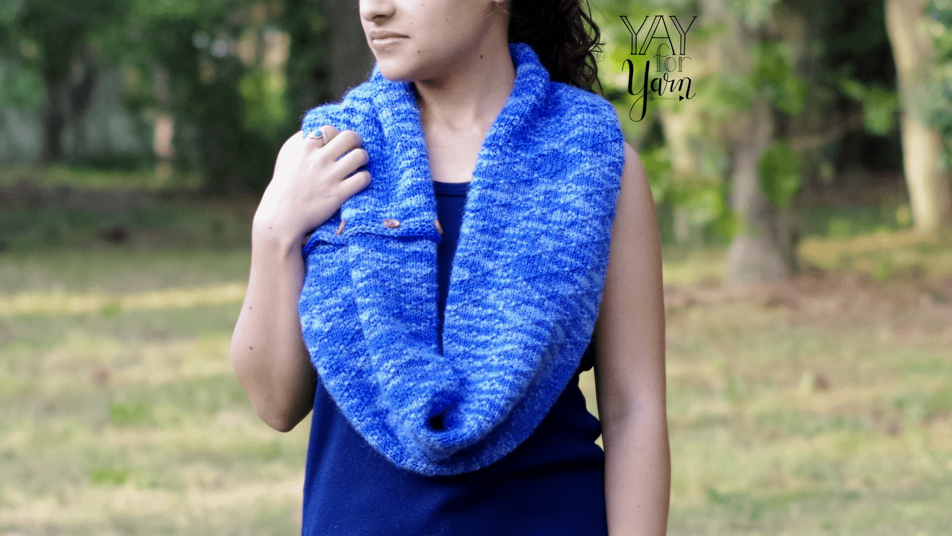 Convertible Diamond Wrap - PDF Knitting Pattern & Video Tutorial - Poncho Shawl Infinity Scarf product image (4)