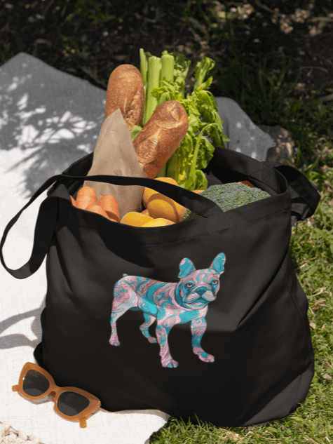 Groovy Frenchie #2 - Eco-conscious Organic Cotton Tote product image (2)