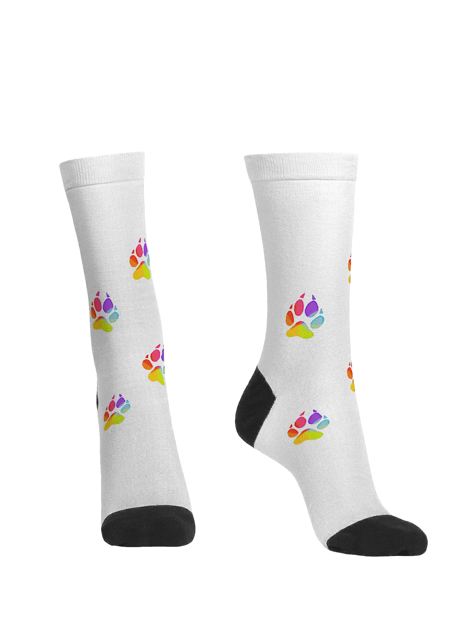 Rainbow paw socks product image (2)