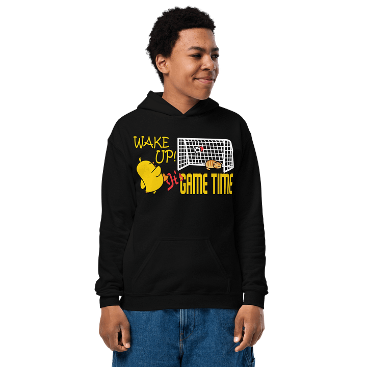 Soccer Cat (WAKE UP, It's GAME TIME) - Unisex Youth Hoodie product image (1)