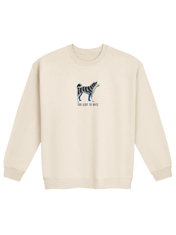Too Legit to Spitz Sweatshirt (Embroidered) of a Japanese Akita Inu(Gray Brindle) product image (21)