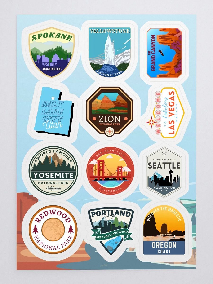 West Coast Road Trip Sticker Sheet product image (1)