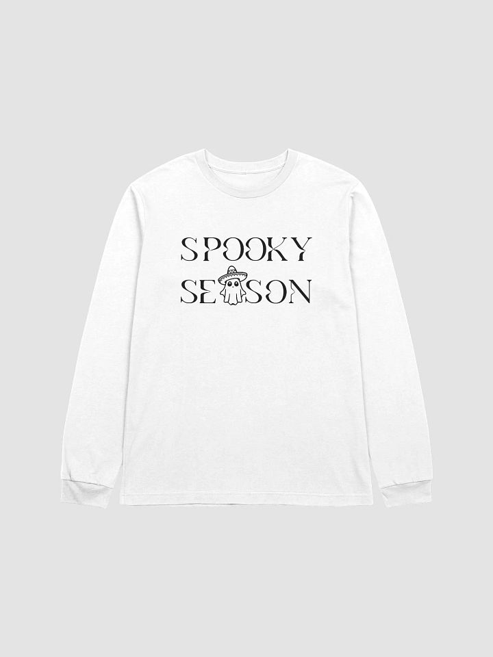 Spooky Season Sombrero Ghost Monochrome Supersoft Long Sleeve Slimmer Fit Shirt product image (1)