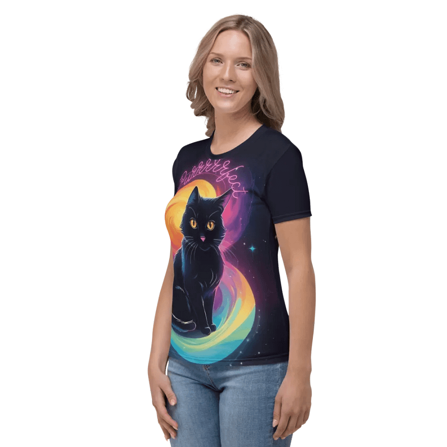 Cat Purrrrfect All Over Print T-shirt product image (5)