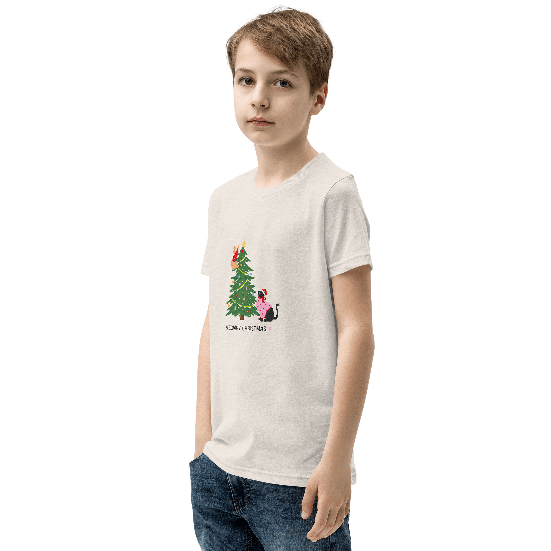 Meowry Christmas Kids T-shirt product image (9)