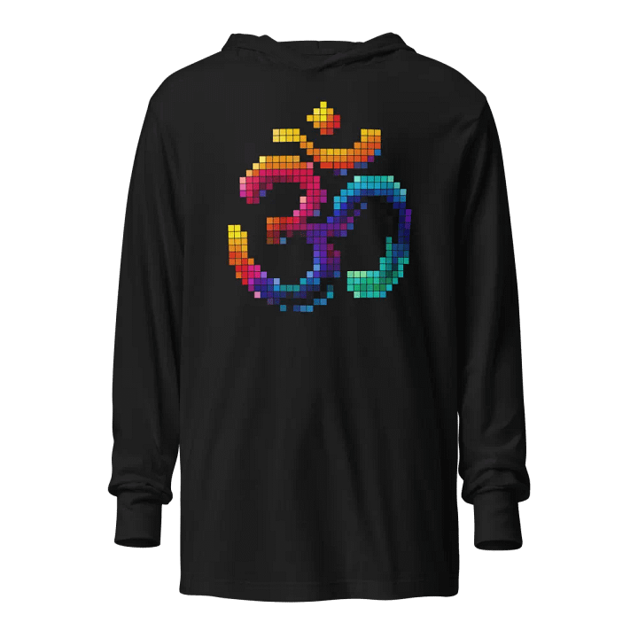 Pixel Om Unisex Hooded Tee product image (1)