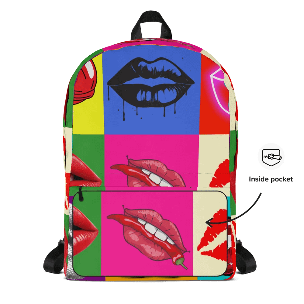 Luscious Lips and Cherries All-Over Print Backpack product image (4)