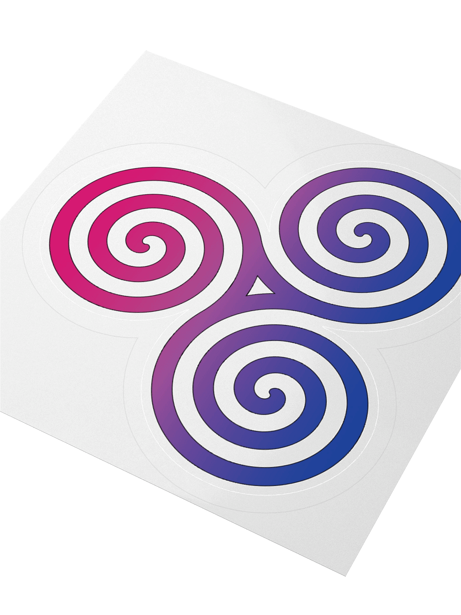 Bisexual Pride Gradient Celtic Triskelion Sticker product image (9)
