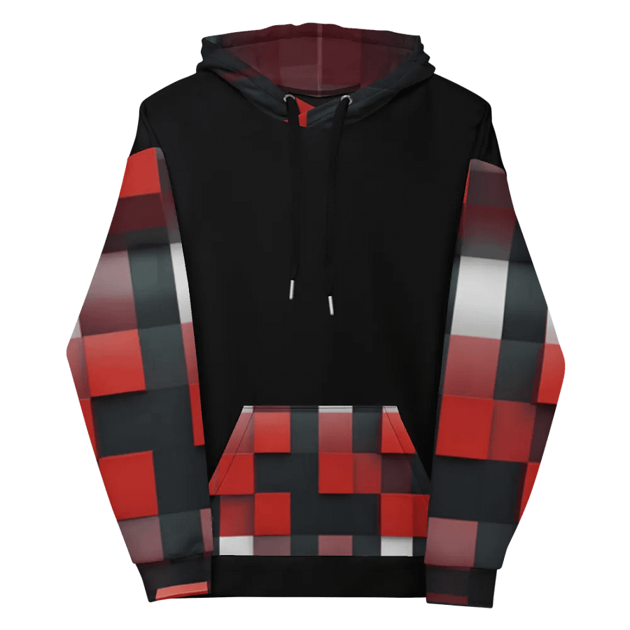 Black And Red Squares Unisex Hoodie product image (12)