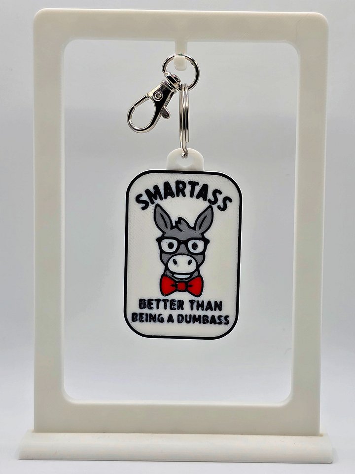 🫏 Smartass Donkey 3D Printed Keychain product image (1)