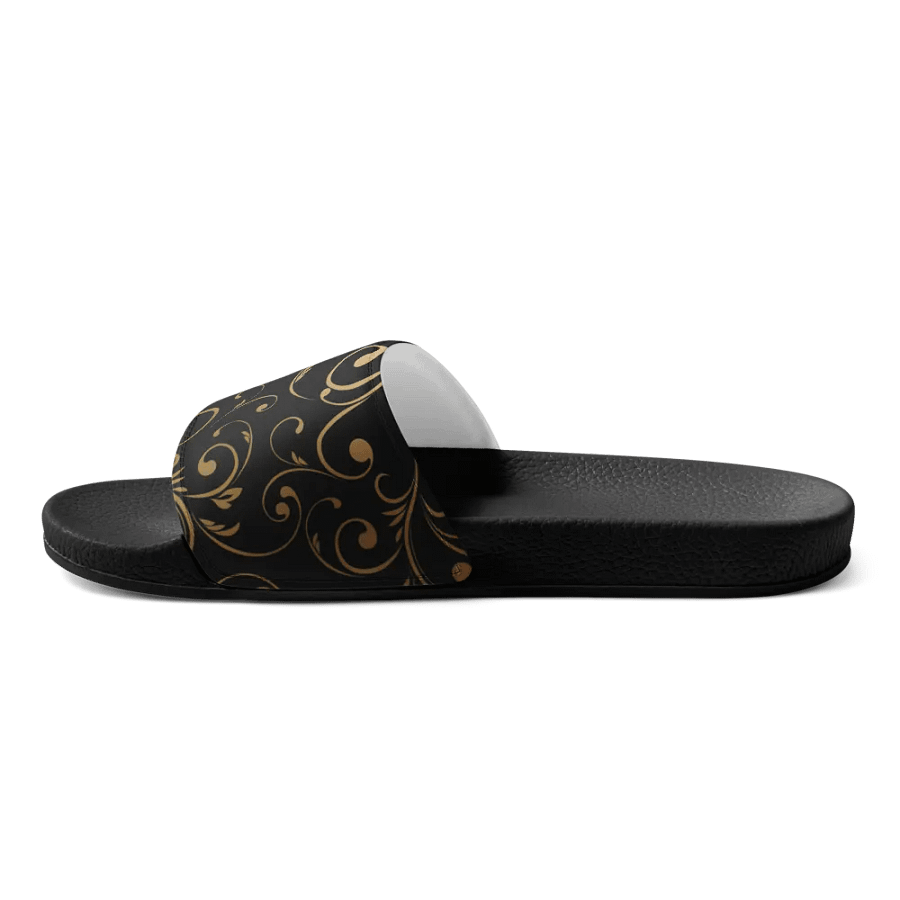 Golden Floral Swirl Men's Slides product image (8)