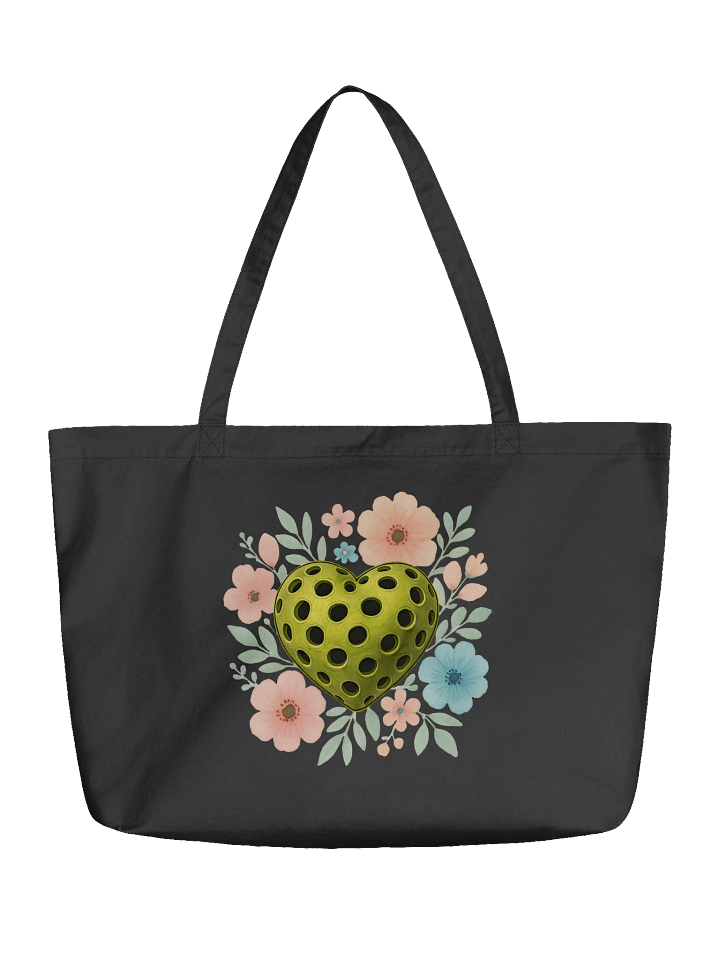 Pickleball Heart Flowers Golden Floral Eco Tote product image (5)
