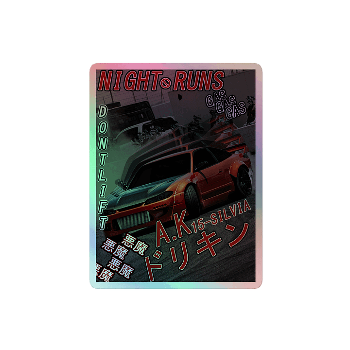 Drift-Ghost, 15-Silvia, Japanese Magazine Styling | Holographic Sticker product image (2)
