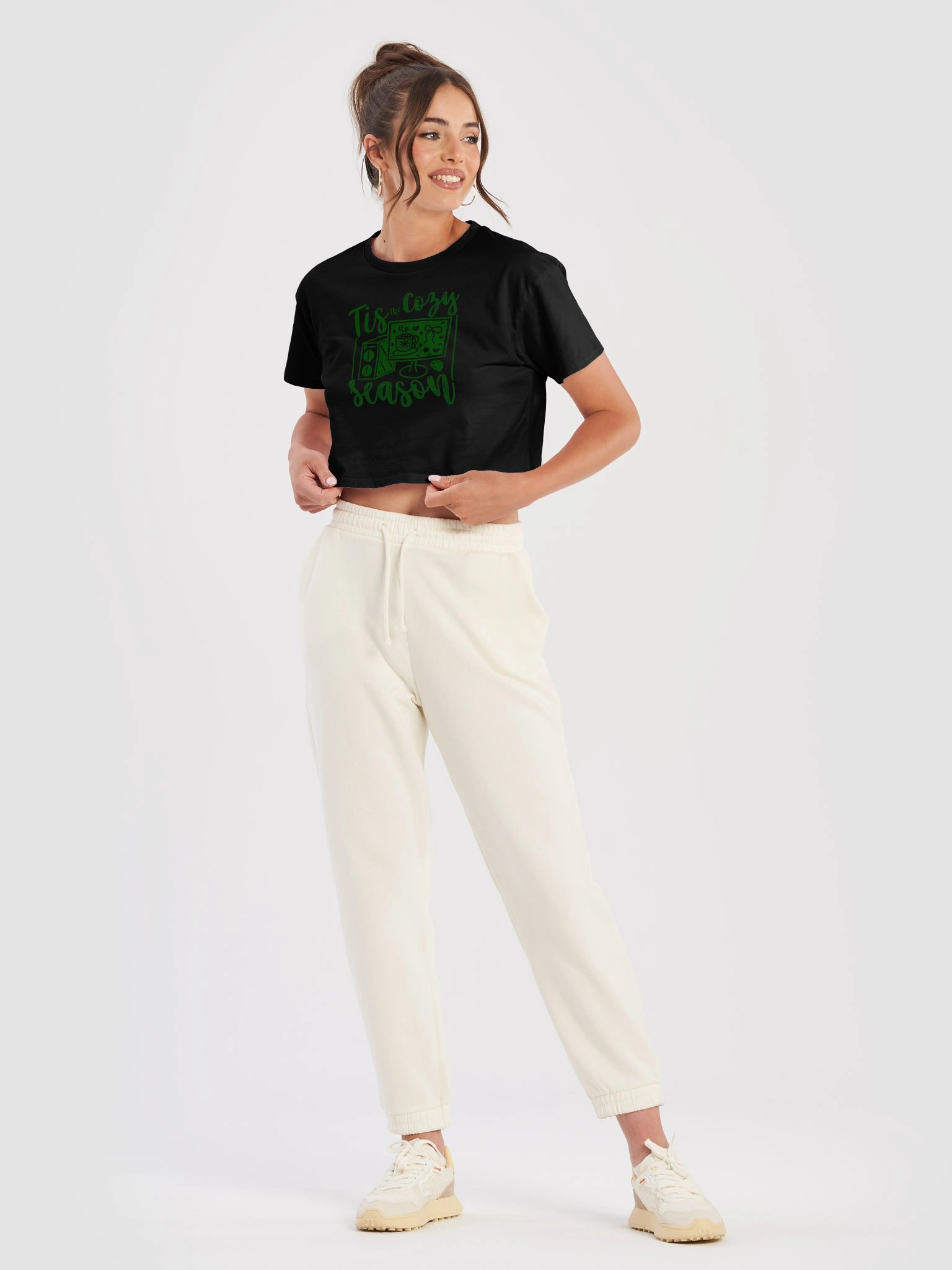 Tis The Season Crop Top - Green product image (30)