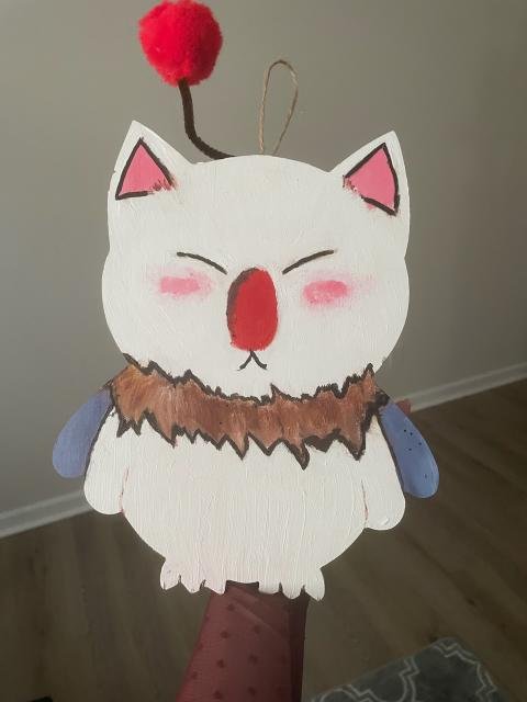 Wooden Moogle Plaque :3 product image (1)