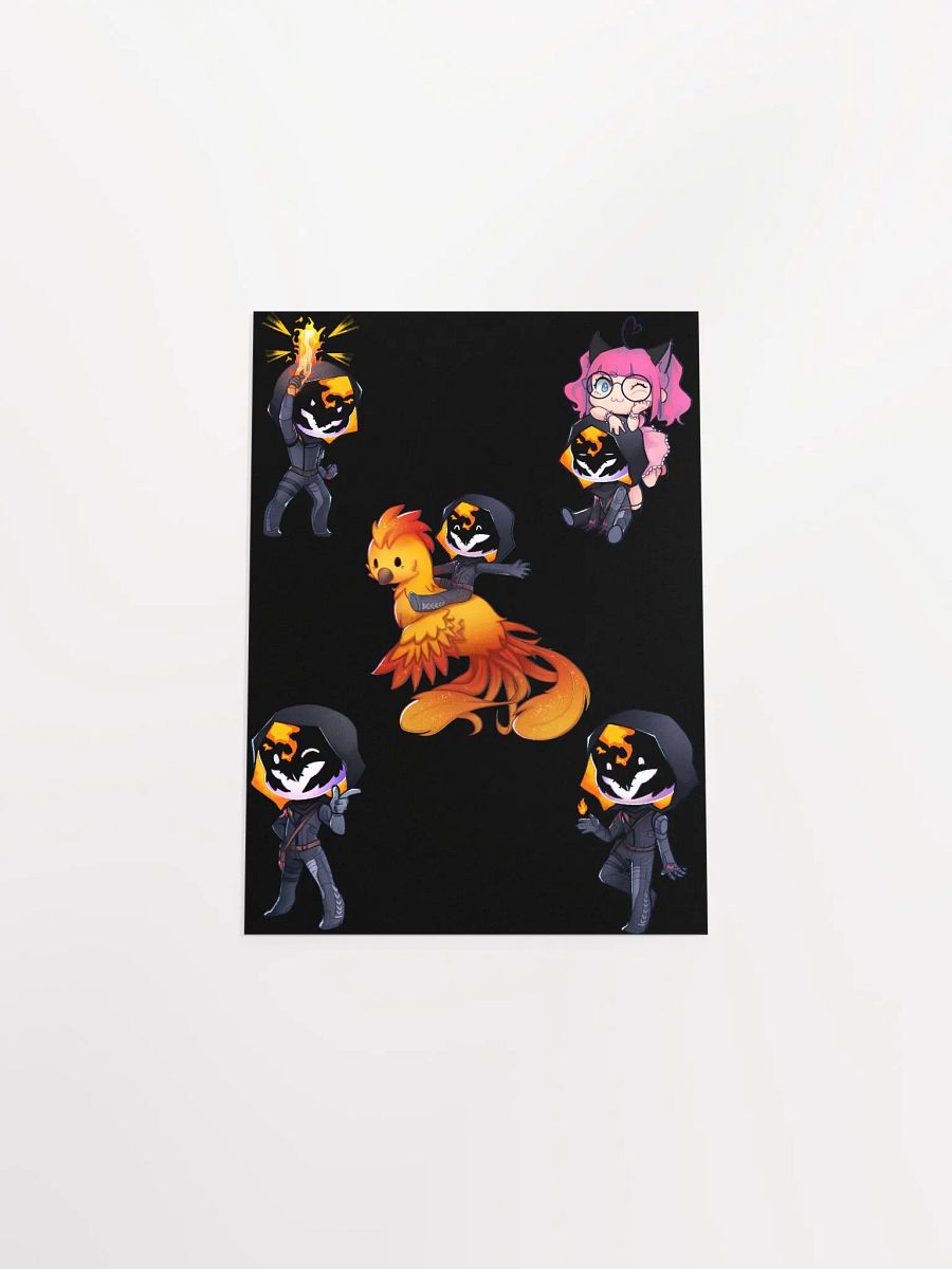 The Many Chibi's of Flame Supernova Poster (Black) product image (4)