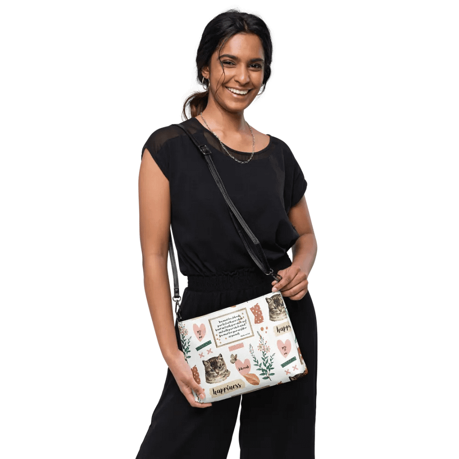 Matthew 22:37-39 | Chic Boho Collage Crossbody Bag product image (6)
