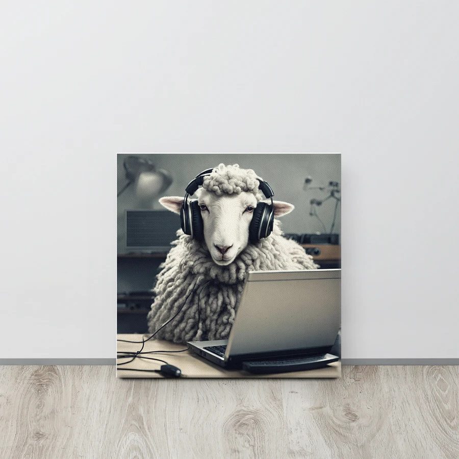 Sheep With Headphones And Laptop Wall Art product image (16)
