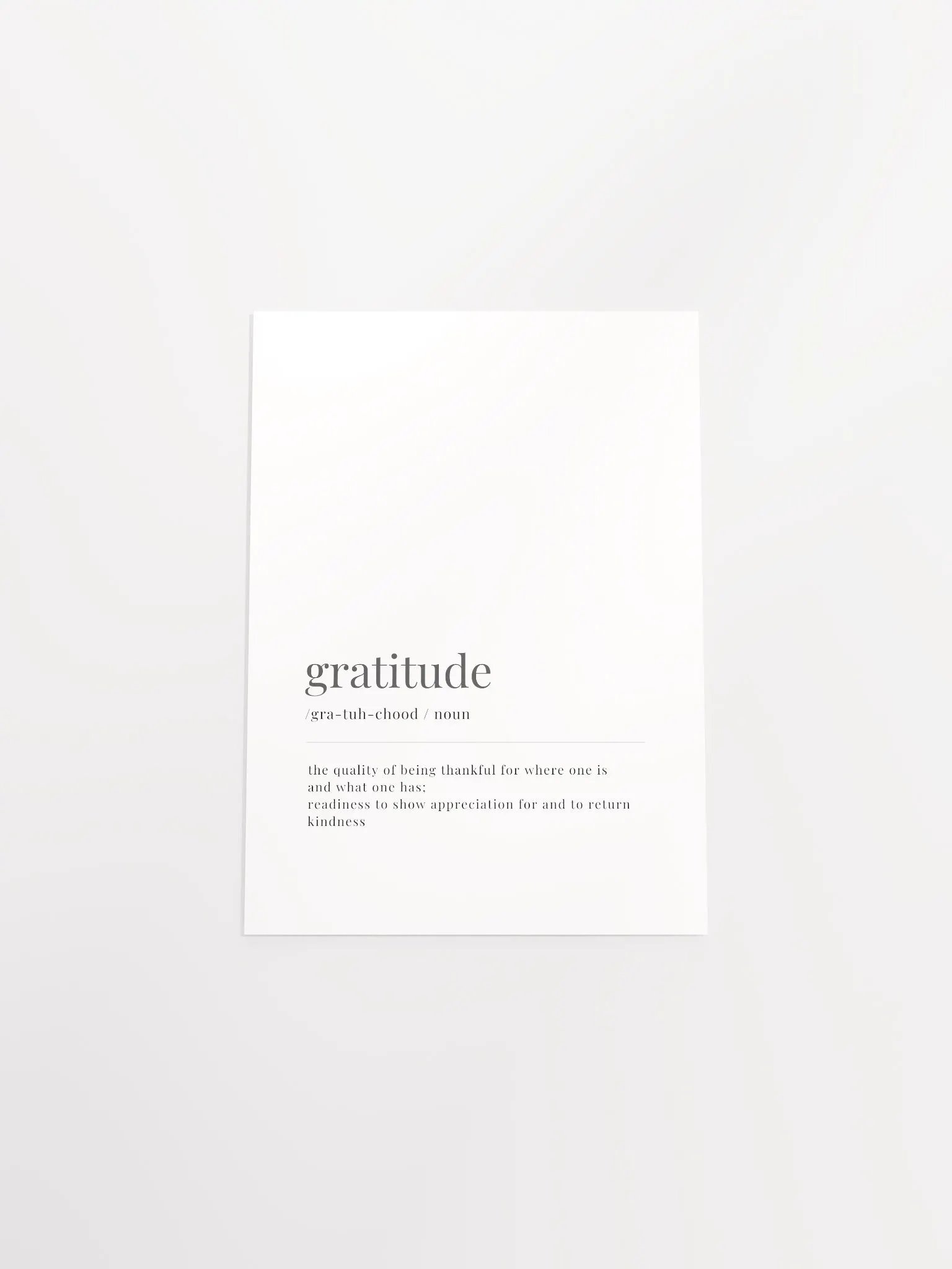 Gratitude Definition Poster Print product image (29)