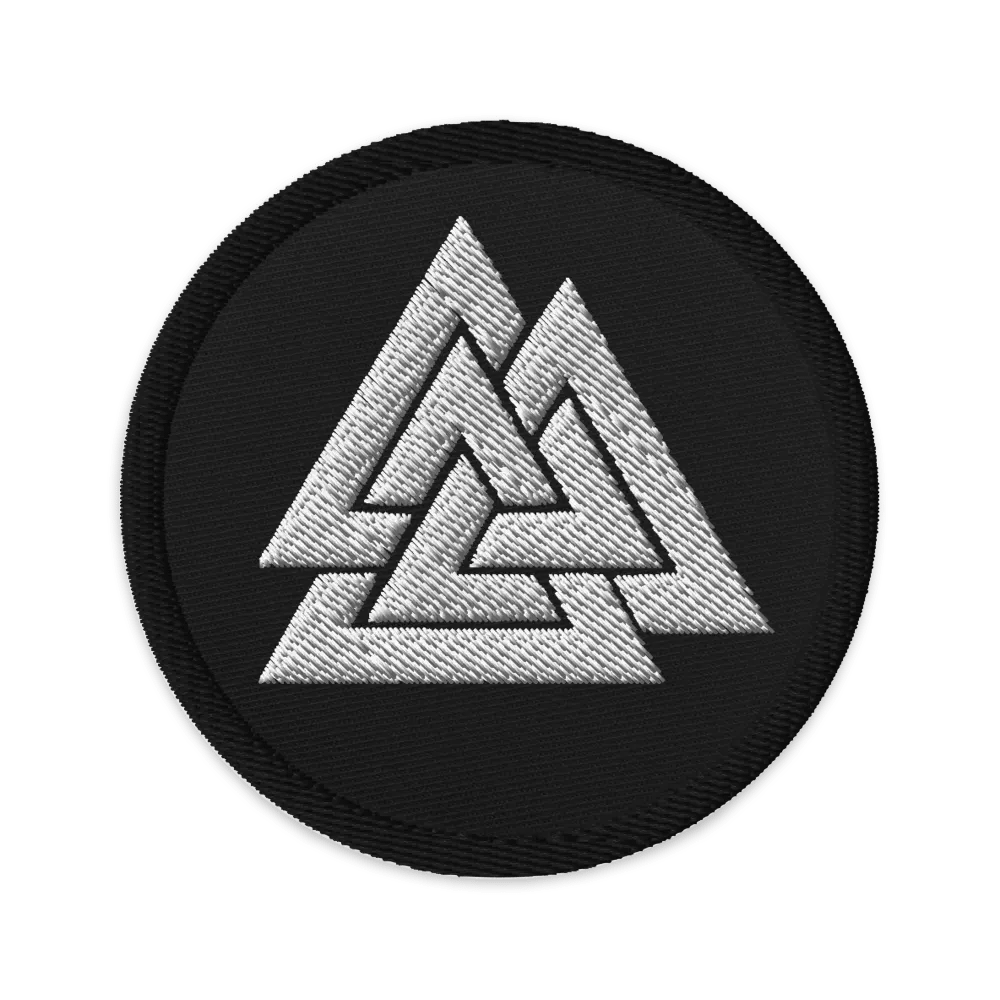 The Northmen Valknut - White - Circle Patch product image (1)