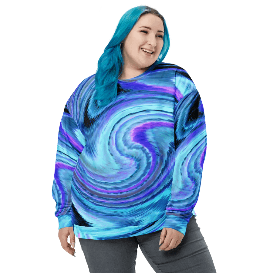 Abstract Swirling Blue Lochan's Reflection Unisex Sweatshirt product image (4)