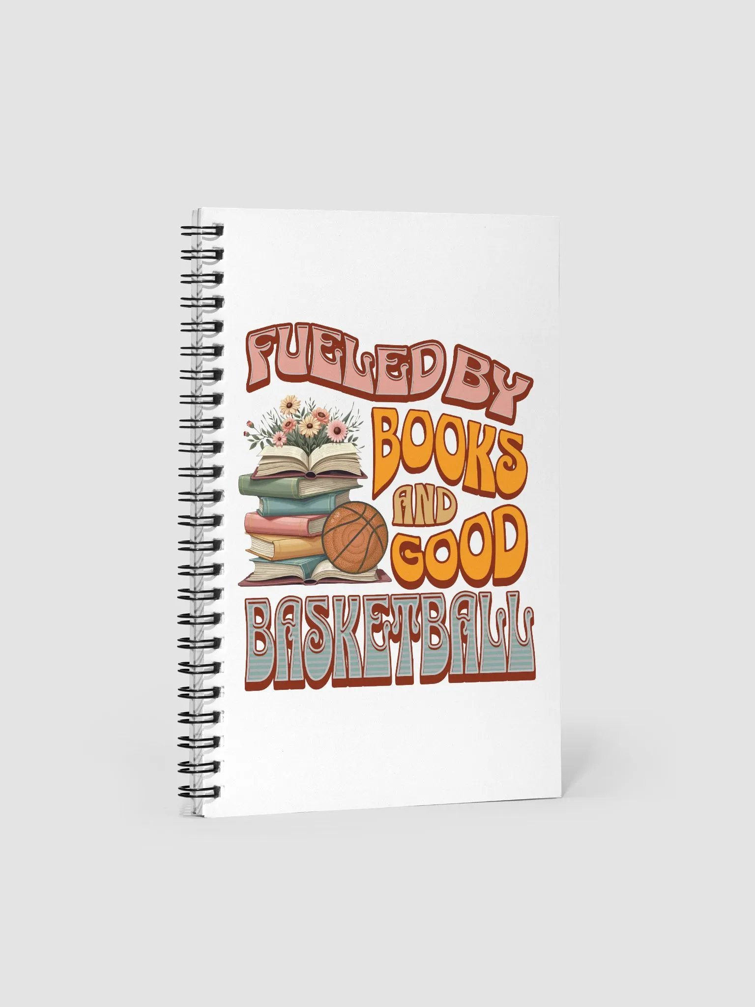 Fueled by Books and Good Basketball Spiral Notebook product image (3)