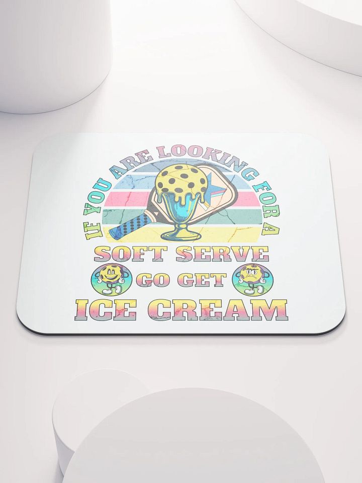 Soft Serve Go Get Ice Cream Pickleball Whimsical Vintage Mouse Pad product image (1)