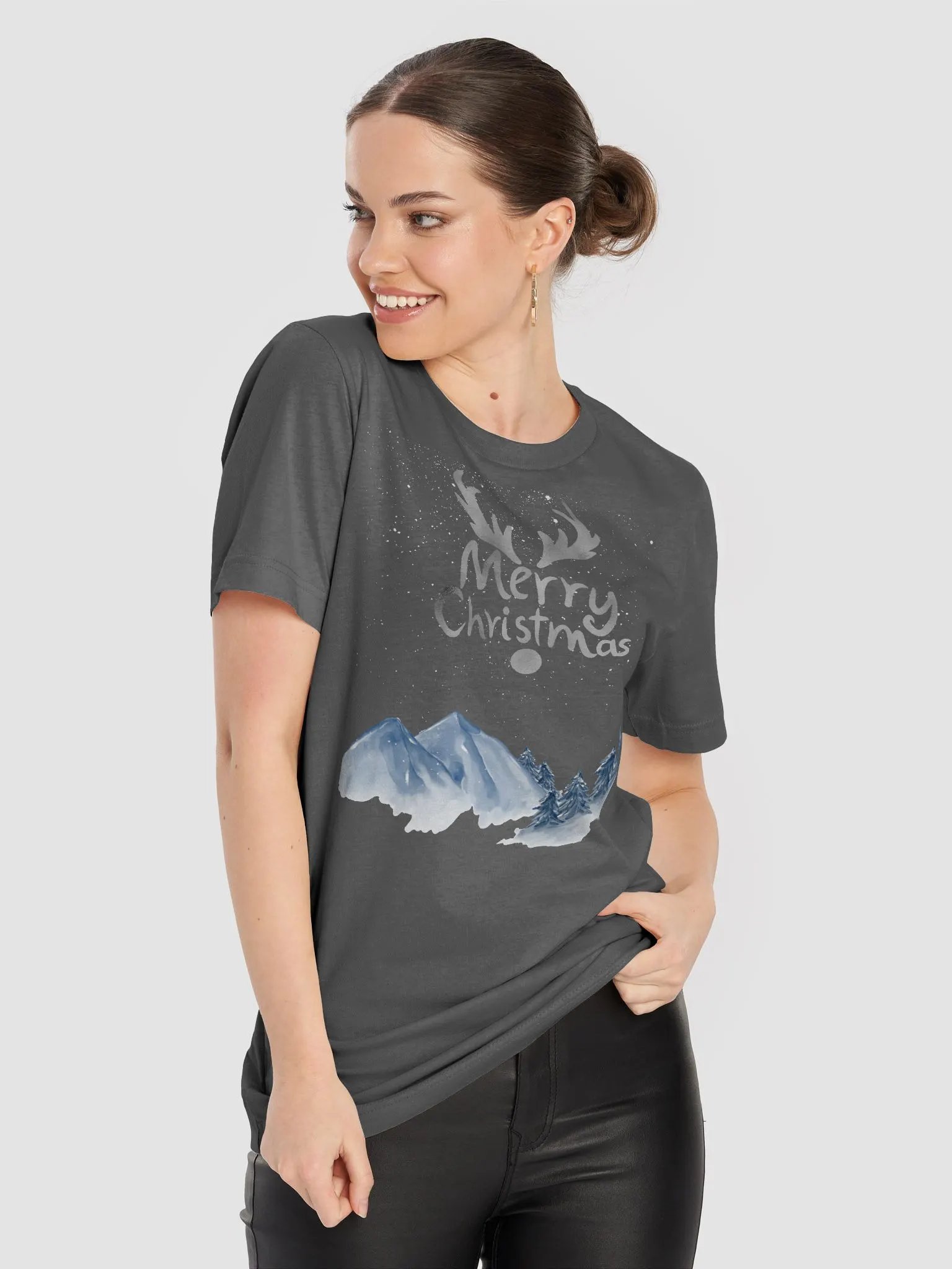 Merry Christmas Mountain T-shirt product image (4)
