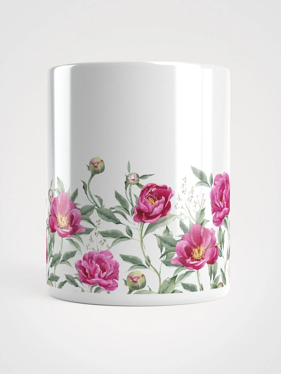 Pink Peony White Ceramic Mug product image (10)