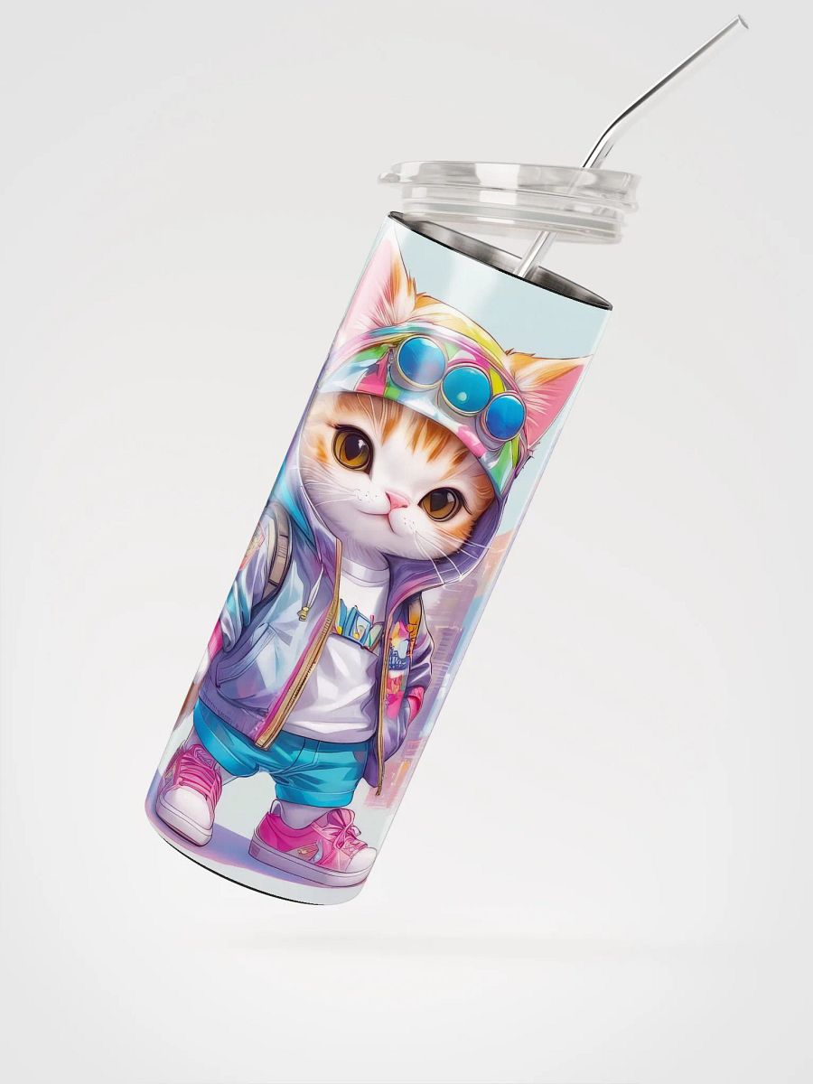 Cute City Kitty Cat 20 oz Skinny Stainless Steel Tumbler - v3 product image (4)
