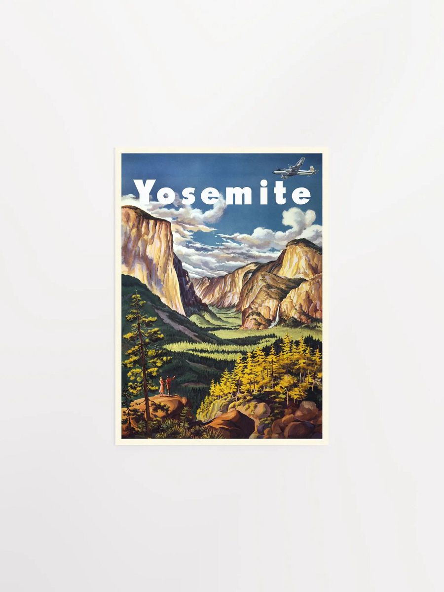 Yosemite, USA. United Air Lines, 1945 — retro vintage travel poster, retro travel art, retro travel wall art product image (6)
