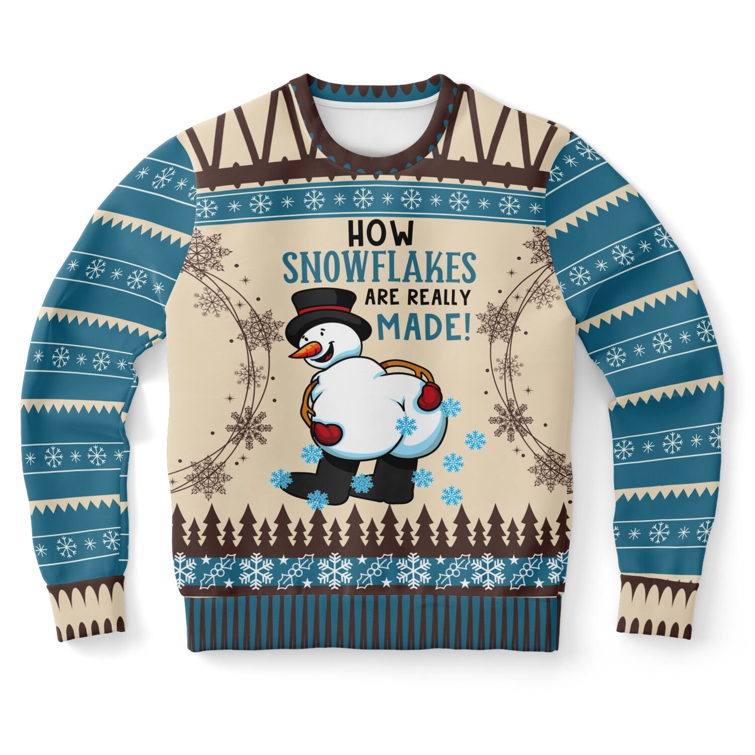 Funny Snowman Holiday Sweatshirt - "How Snowflakes Are Really Made" | Cheeky Christmas Sweater for Holiday Parties | Festive Winter Outfit product image (9)