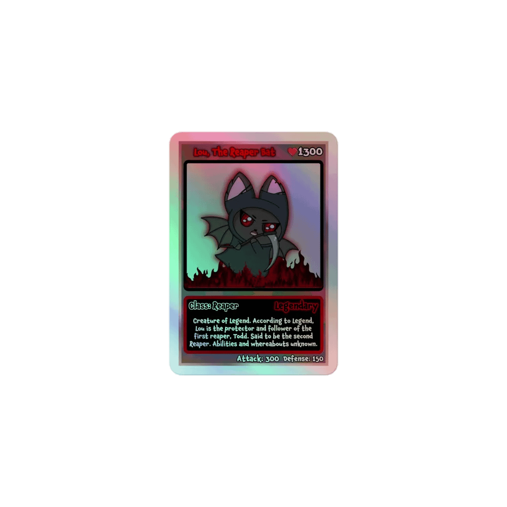 The Reaper Bat, Hell Cardz Collection Holographic Sticker product image (1)