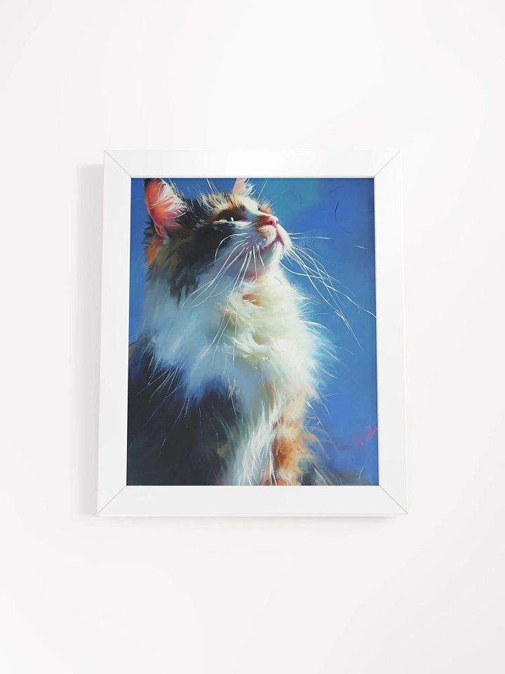 Curious Cat Framed Matte Poster product image (1)