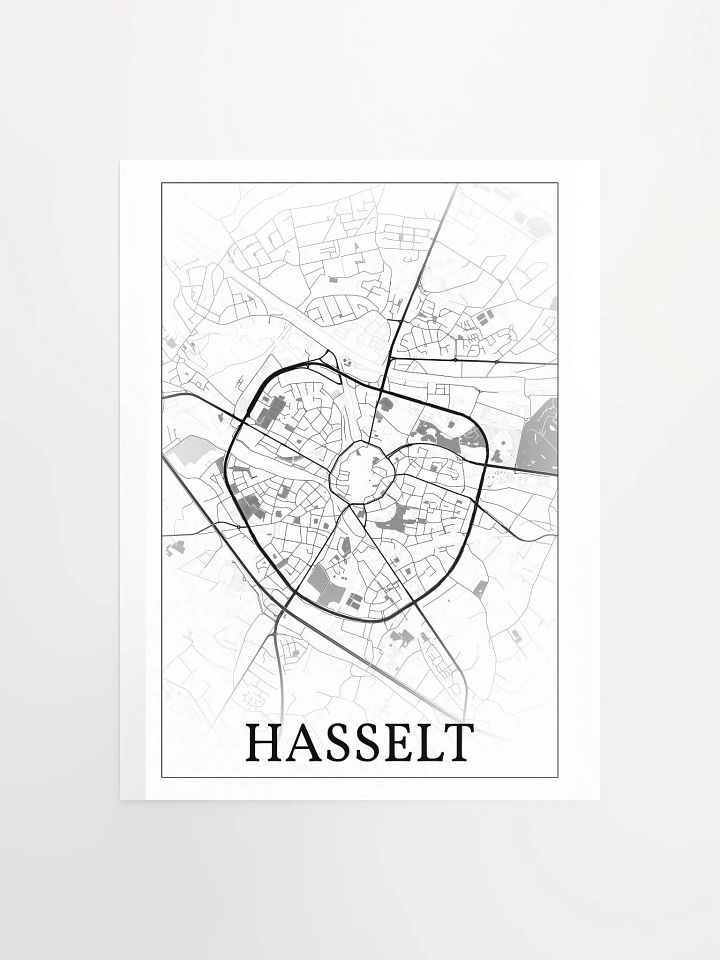 Hasselt, Belgium, city map print product image (1)