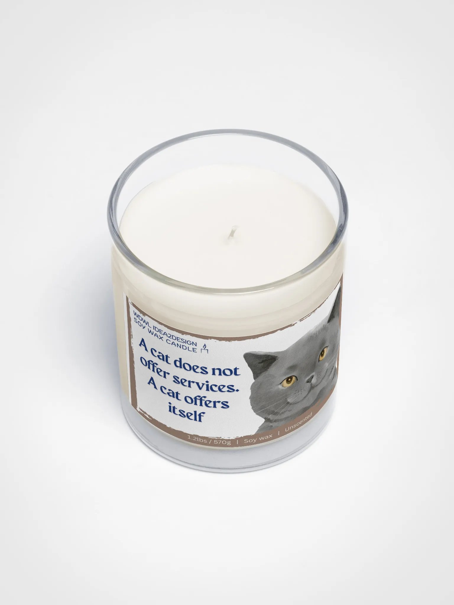 British Shorthair Cat Lover Best Gift, Large Capacity, Great Value & Eco-Friendly Candle – 1.2 lbs of Pure Serenity product image (3)