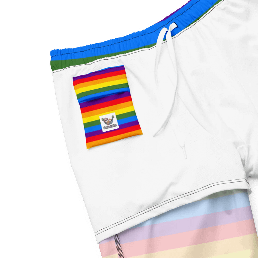 Vibrant Stripes Paradise Swim Shorts product image (6)