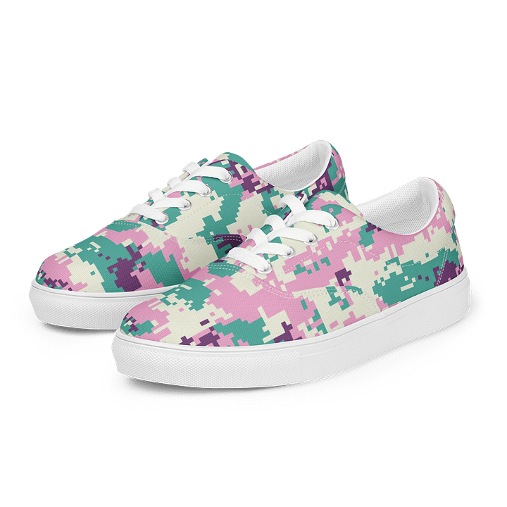 Pixel Pink Camo Lace-Up Sneakers product image (2)
