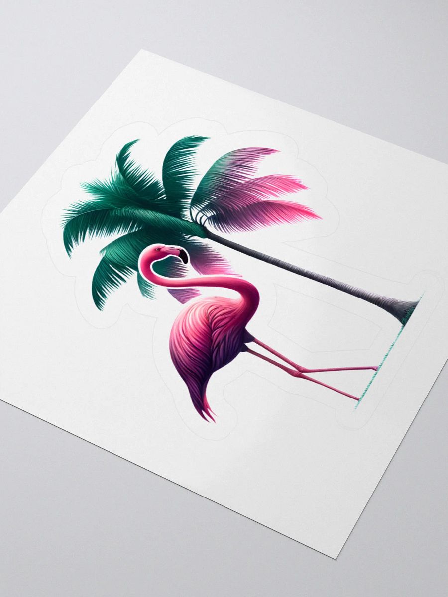Flamingo Palm Tree Sticker product image (9)