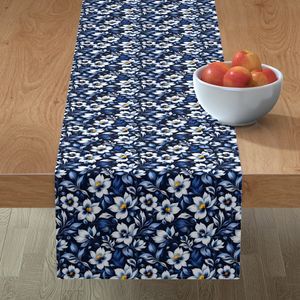 Seamless Pattern - Floral Pattern in Blue and White on Dark Blue Background product image (7)