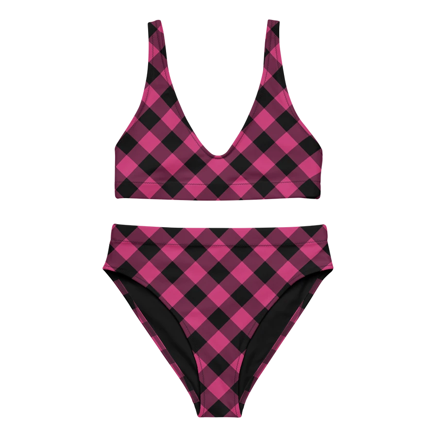 Bright Pink Buffalo Check Plaid Bikini product image (2)